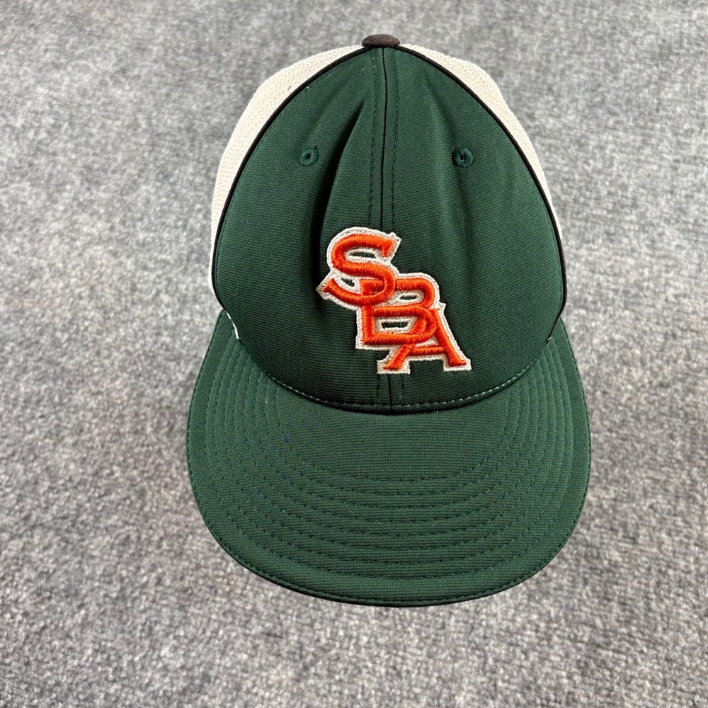 Richardson 165 SBA Canes Trucker Hat Mens SM-MD Green White Flexfit Cap Athletic